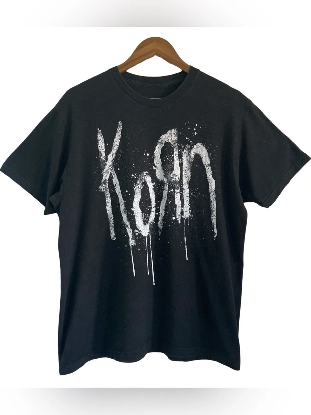 KORN Still a Freak Spray Paint White Black Graphic Band Tee Shirt - Picture 1 of 5